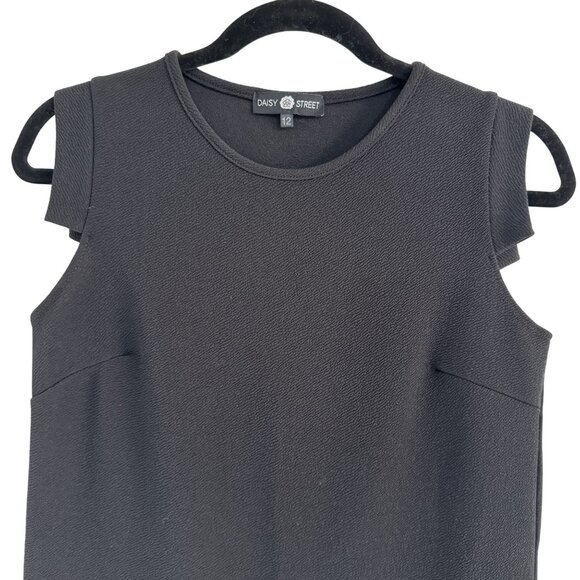 Daisy Street ASOS Womens Black/White Sleeveless Pencil Mini Shirt Dress Size 12 - Picture 2 of 7